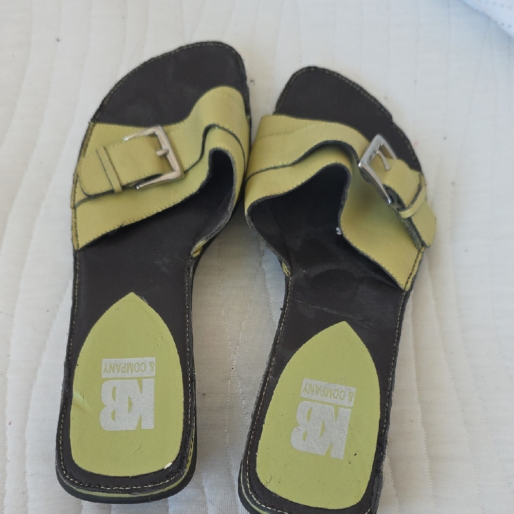 KB Black and Yellow/Lime Sandals